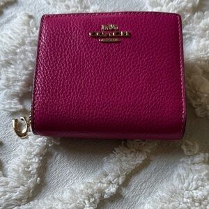 Coach Magenta Leather Wallet